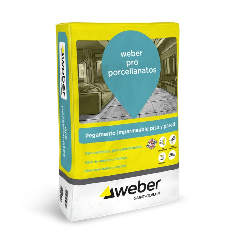 ADHESIVO WEBER PRO PORCELANATOS 25KG